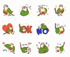 LINEスタンプ　ウロコインコ