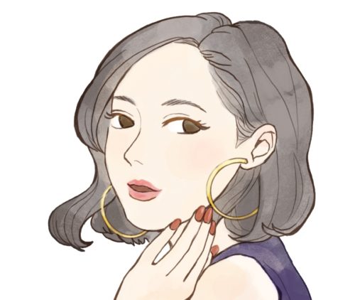 水彩風似顔絵イラスト